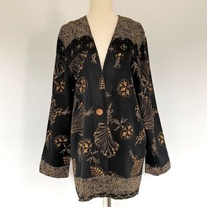 ✨ Vintage Signet Sportswear Made in USA Shirt Blazer with Jewel Stars Pattern